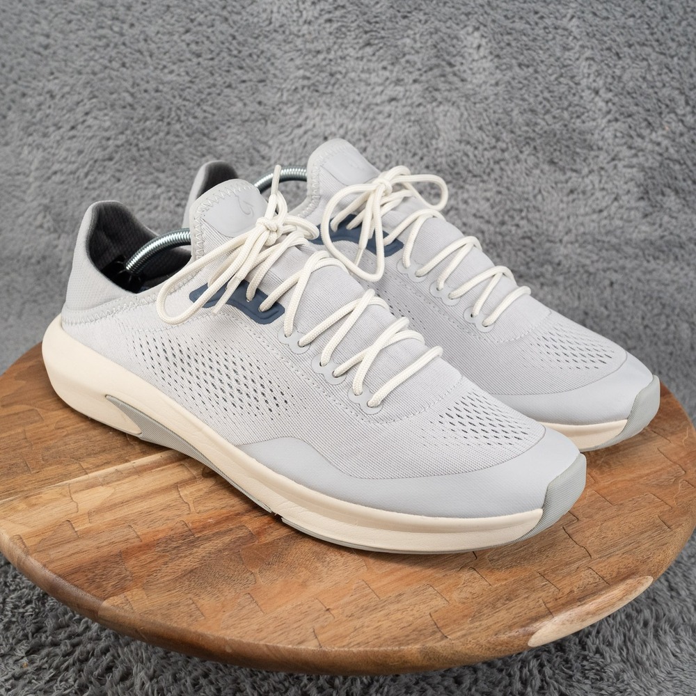OLUKAI Kaholo Men's Size 12 Athletic Sneakers Gray Navy Blue